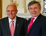 Rudy Giuliani meeting Gordon Brown [Credit: ABC News]